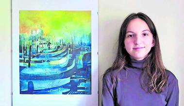 Junges Talent zeigt Bilder im Stellwerk
