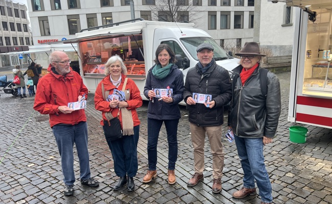 SP Rheintal war mit Bettina Surber am Markt vertreten