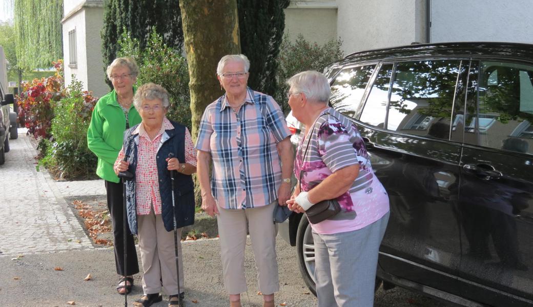 Die Rheinauen-Strickgruppe trifft ein.