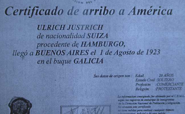 Kleines Dokument, grosse Wirkung: Firmengründer Ulrich Jüstrich legte Grundstein in Argentinien