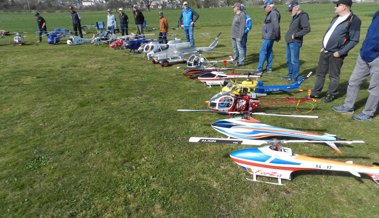 Fünftes Alt-Freundefliegen mit diversen Modell-Helikoptern