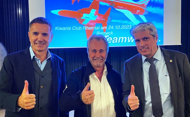 Kiwanis Rheintal – «Teamwork bei Tempo 1000» mit  dem ehemaligen Patrouille Suisse Kommandanten
