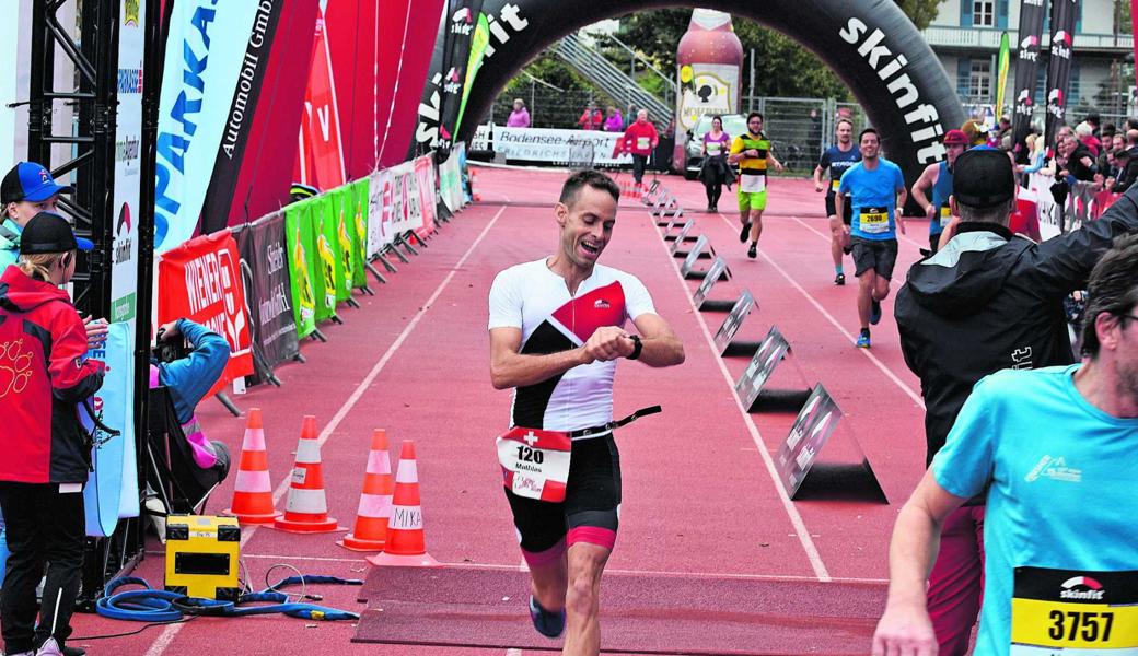 Mathias Nüesch war selbst überrascht über seine neue Marathon-Bestzeit. Mathias Nüesch war selbst überrascht über seine neue Marathon-Bestzeit.