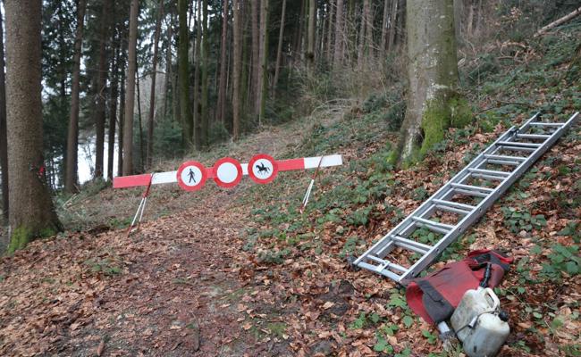 Vorsicht Holzschlag