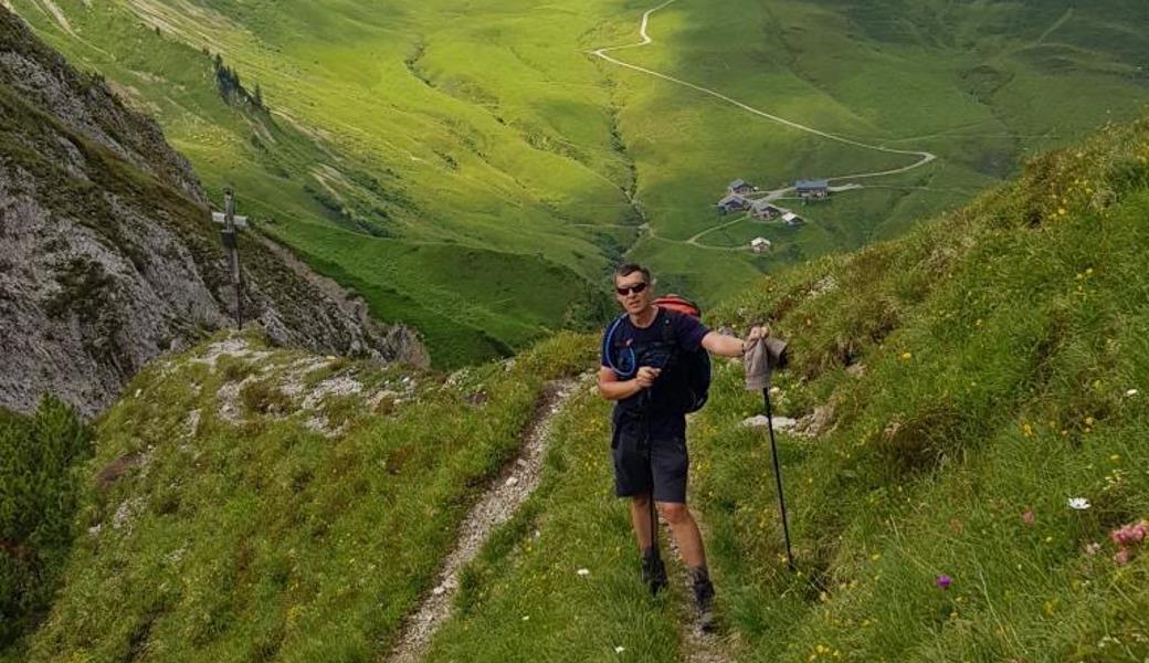 Kurt Sieber vor dem Zafernhorn.