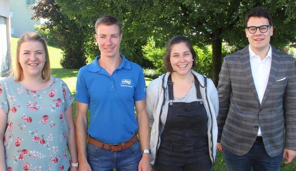 Wer mit seinem Einsatz für die Allgemeinheit anderen Freude bereitet, sieht dadurch auch Frohsinn in sich selbst geweckt. Diese Erfahrung haben (von links) Nathalie Baumgartner, Michael Haltinner, Ramona Thür und Lars Göldi gemacht. 