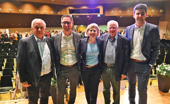 Christoph Blocher und Ueli Maurer in Widnau - und ja: Esther Friedli auch