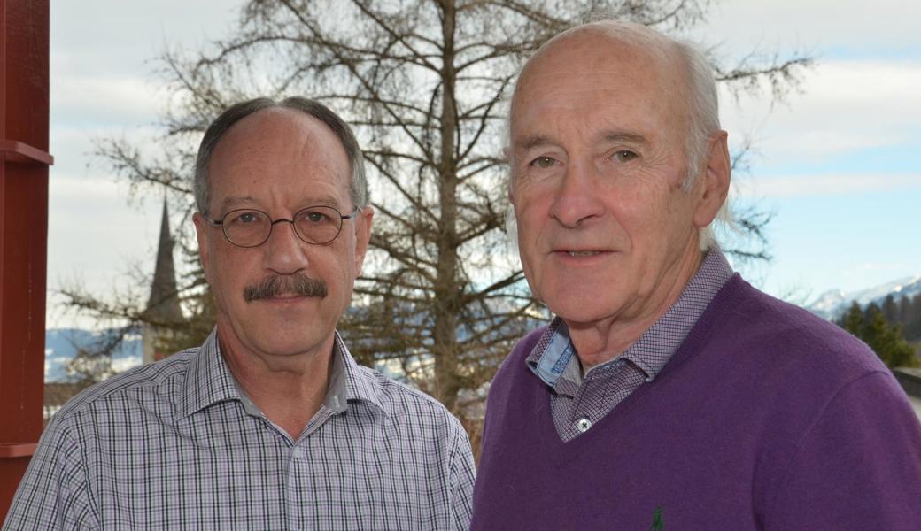 Benedikt Weissenrieder aus Altstätten (links) hat das Präsidium der Volkshochschule Rheintal an der Hauptversammlung im Januar von Reinhard Waibel aus Berneck übernommen. Benedikt Weissenrieder aus Altstätten (links) hat das Präsidium der Volkshochschule Rheintal an der Hauptversammlung im Januar von Reinhard Waibel aus Berneck übernommen.