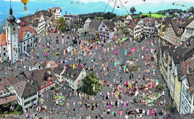 Weit über 500 Leute auf dem Wimmelbild verewigt