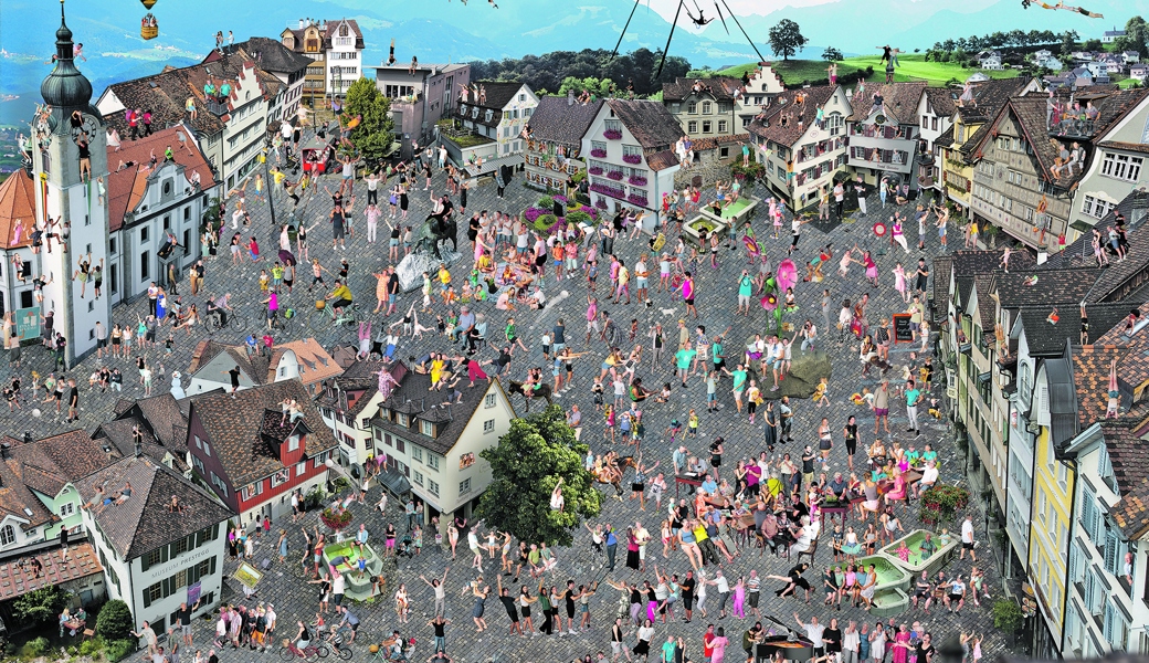 Weit über 500 Leute auf dem Wimmelbild verewigt