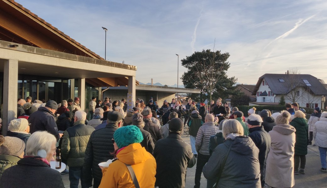 Neujahrsbegrüssung Rebstein vor Progy, Ansprache von Gemeindepräsident Alex Arnold