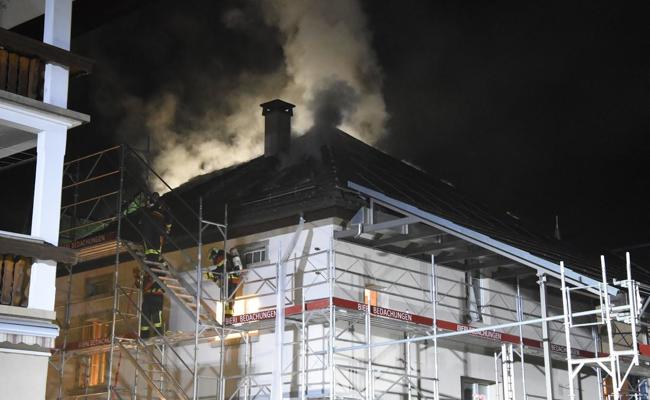 Brand in Dachwohnung