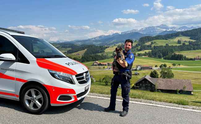 Junghund Linox verstärkt die Kantonspolizei, darf aber noch nicht Verbrecher jagen