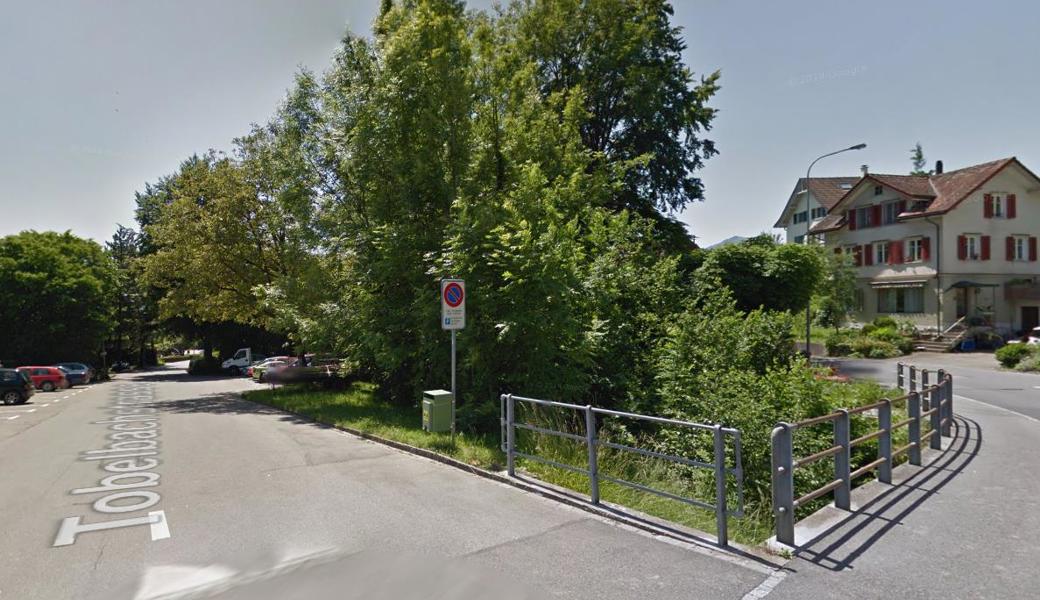 Bei der Sportanlage Gesa müssen (ob dem Durchlass Freibad) nochmals Bäume gefällt und Sträucher entfernt werden, damit das Bachbett erweitert werden kann.