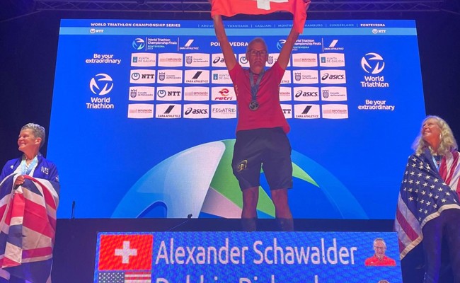 Alexander Schawalder holt den Weltmeistertitel im Aquabike