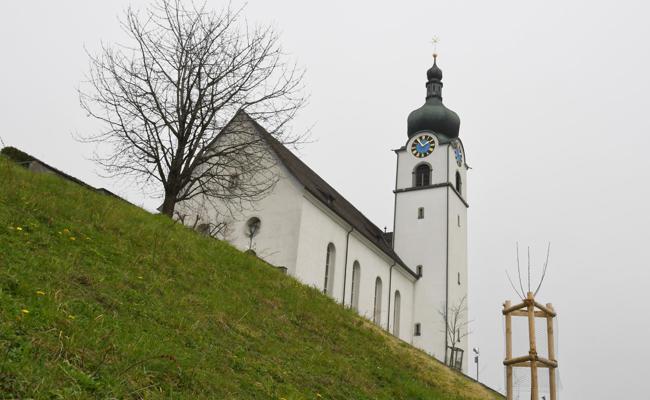 Bald wird die Katholische Kirche Balgach eingerüstet