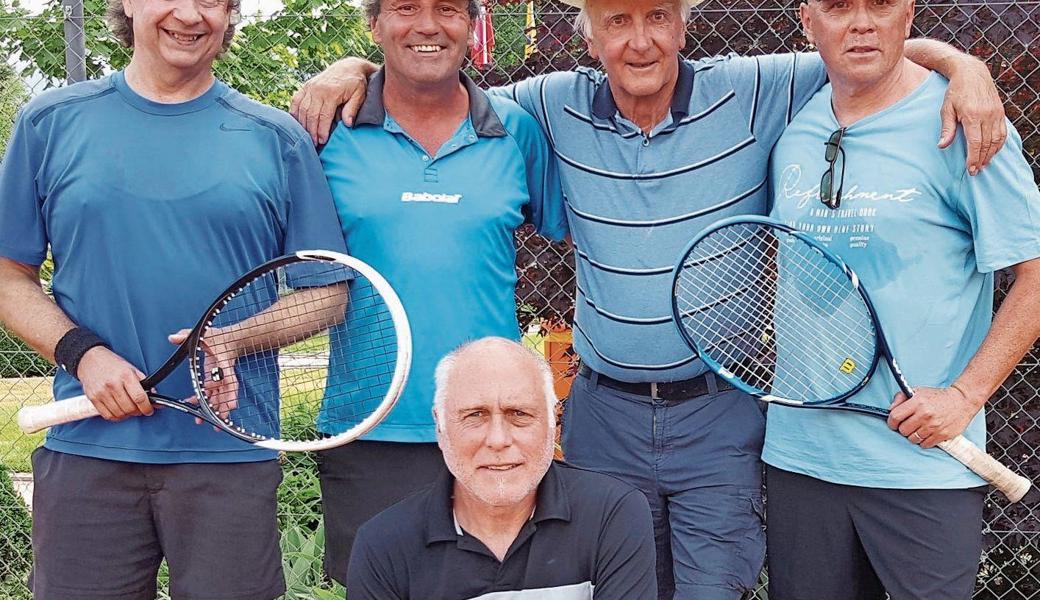 Schafften den Aufstieg (v. l.): Christoph Lutz, Markus Manser, Toni Mattle, Guido Donati und Peter Kühnis (es fehlt Thomas Hubatka). 