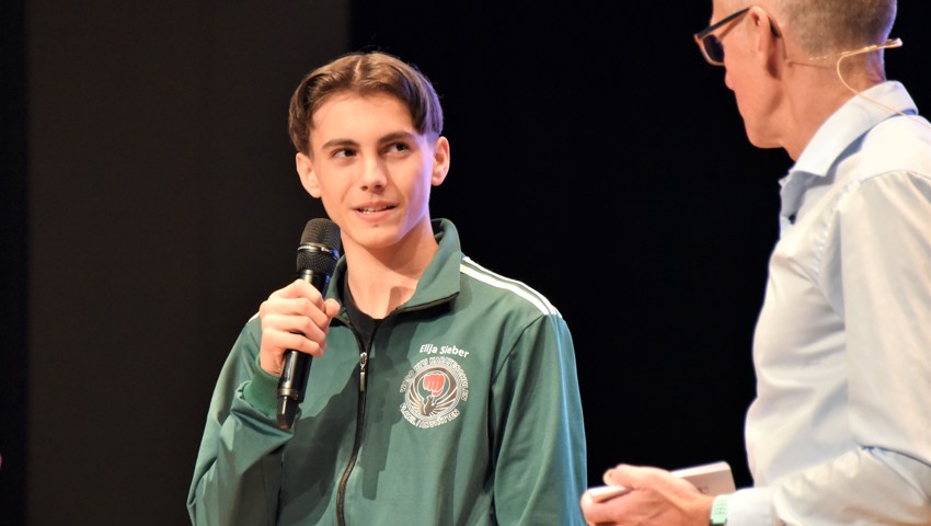 Karateka Elija Sieber (15) war der jüngste aller Nominierten. Karateka Elija Sieber (15) war der jüngste aller Nominierten.