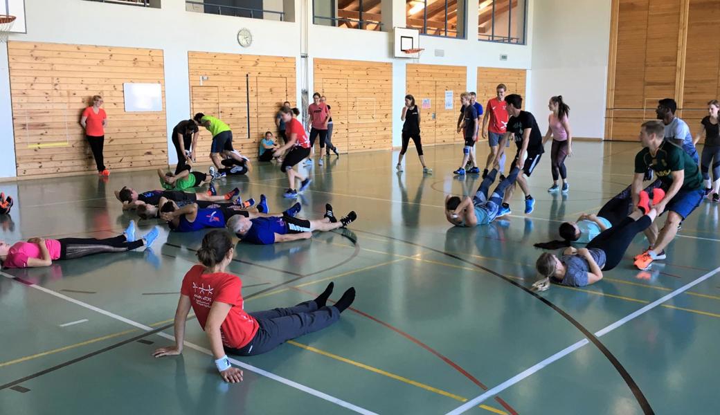 Teamarbeit – und damit auch direkter Kontakt – ist im Turnen die Regel, nicht die Ausnahme. Im Bild der STV Marbach.