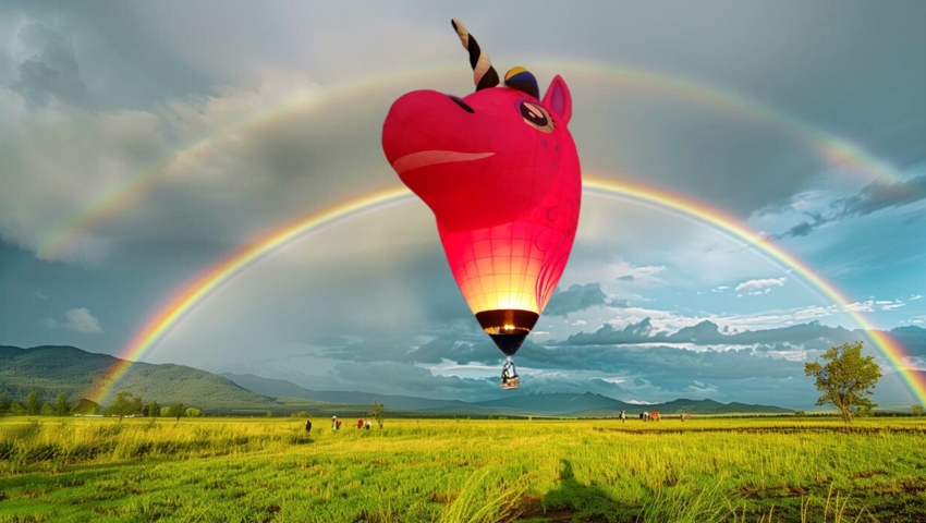 Der Heissluftballon Allycorn kommt auch zum Einsatz. Der Heissluftballon Allycorn kommt auch zum Einsatz.