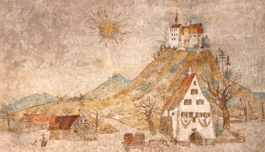 Das Originalgemälde von Alois Carigiet mit Bernecker Motiv ist nun öffentlich zu sehen