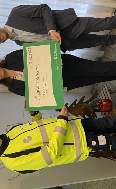 Erlös aus Suppenverkauf dem Samariterverein gespendet