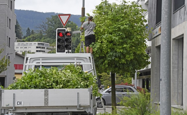 Das ging aber fix: Ampel an der Kreuzung beim Bahnhof in Heerbrugg wurde freigelegt