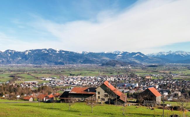 Der Blick in die Rheintaler Weite