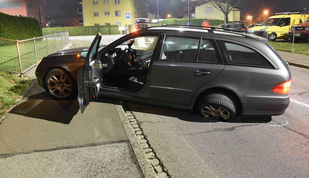 Das Fluchtauto der mutmasslichen Einbrecher.