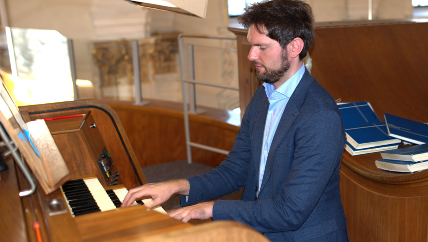 Christoph Schönfelder bei der 3. Feierabendmusik.