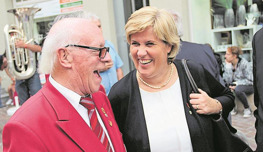Ferdi Segmüller und Petra Müller haben ganz viel Spass.