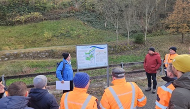 Führungsstab Unteres Rheintal besichtigt Hochwasserschutzprojekt «Littenbach-Äächeli»