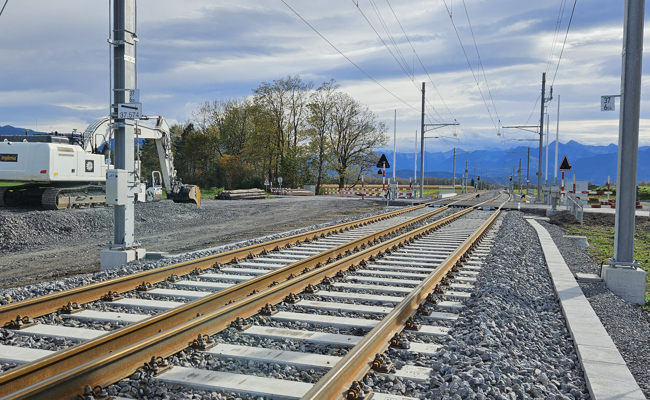 Anstatt mit dem Bus wieder mit dem Zug von Altstätten nach Buchs fahren