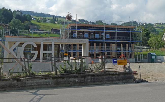 Kirchgemeindehaus aus "Kreien"-Holz