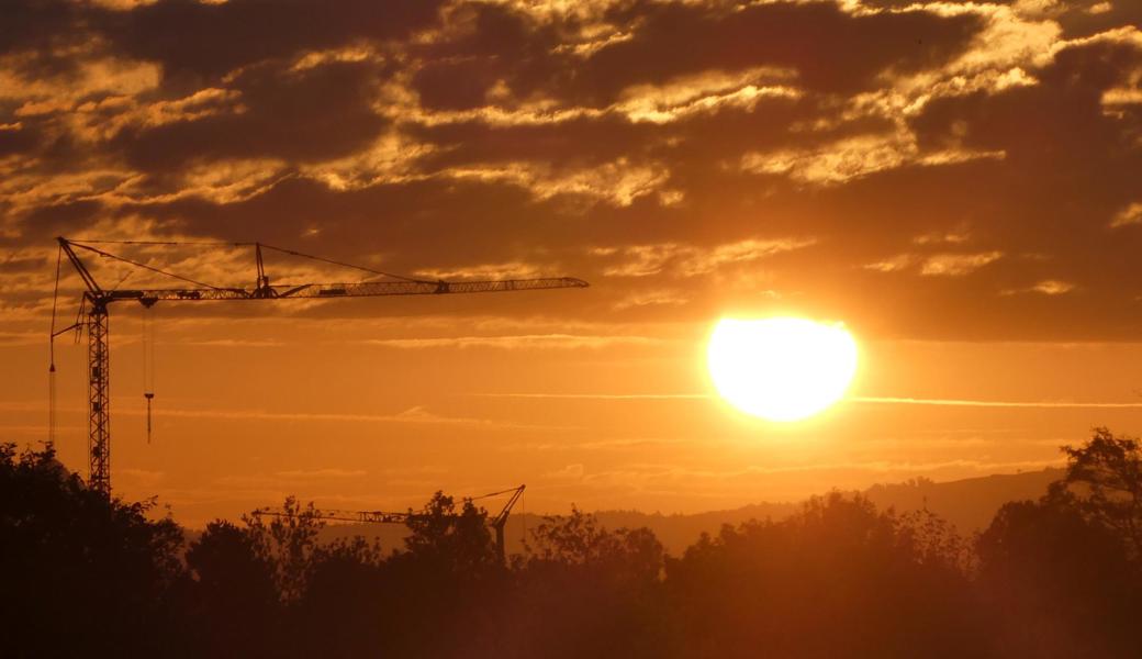Sonnenaufgang über Widnau.