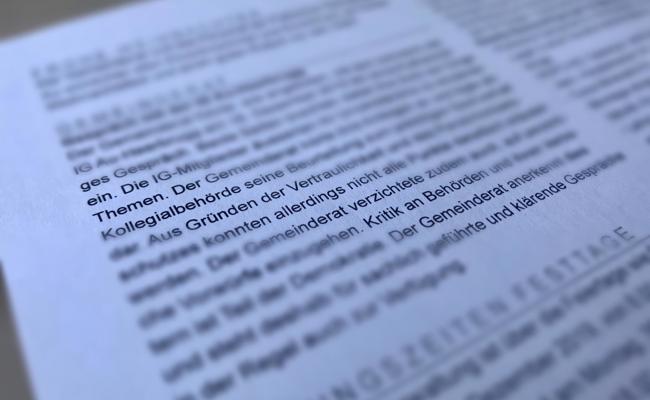 Keine Details zu vertraulichen Sachverhalten