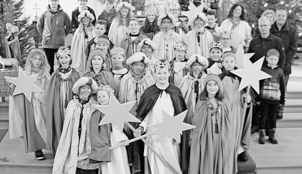 Vom 6. bis 8. Januar waren in Oberriet die Sternsinger unterwegs. Bild: pd