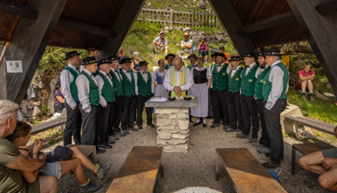 Der Jodlerklub gestaltete den Berggottesdienst mit