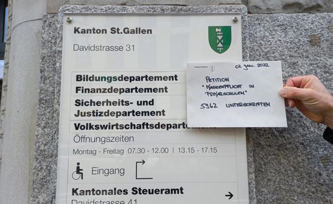 5962 unterschrieben Petition gegen Maskenpflicht in Primarschule