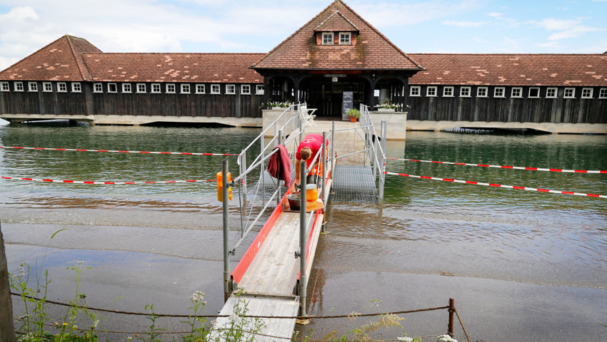 Krisensitzung in Rorschach - Hochwassersituation am Bodensee bleibt angespannt Krisensitzung in Rorschach - Hochwassersituation am Bodensee bleibt angespannt