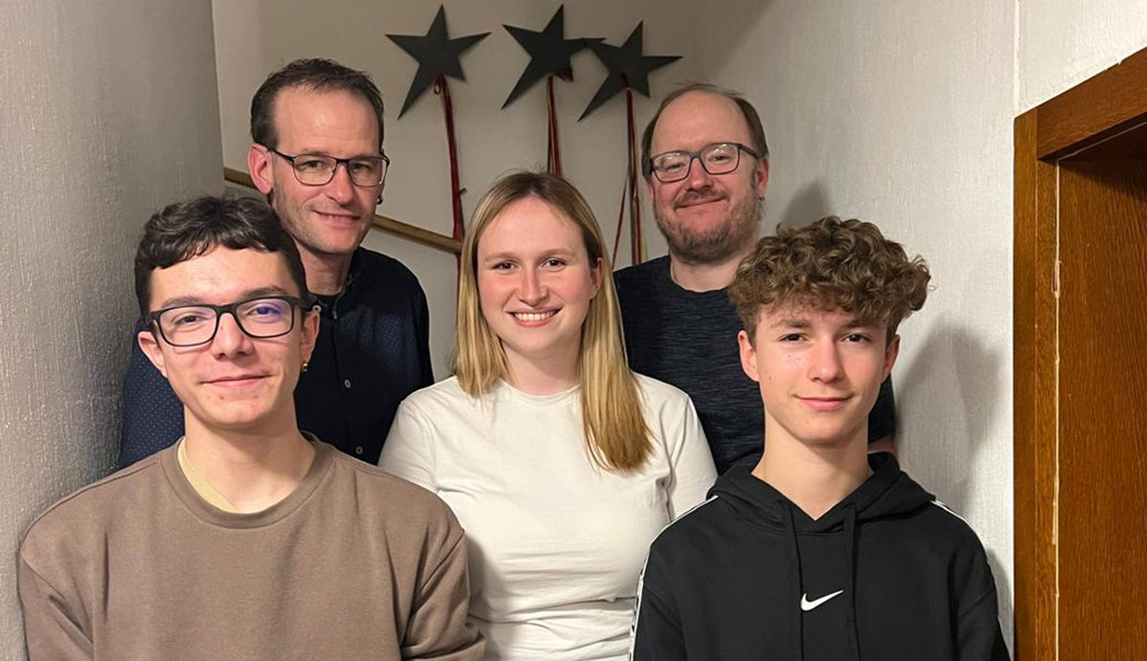 Standen an der HV 2025 im Fokus: (v. l.) Max Schmitter, Marc Sieber, Katja Hutter, Remo Hutter und Pascal Heierli.