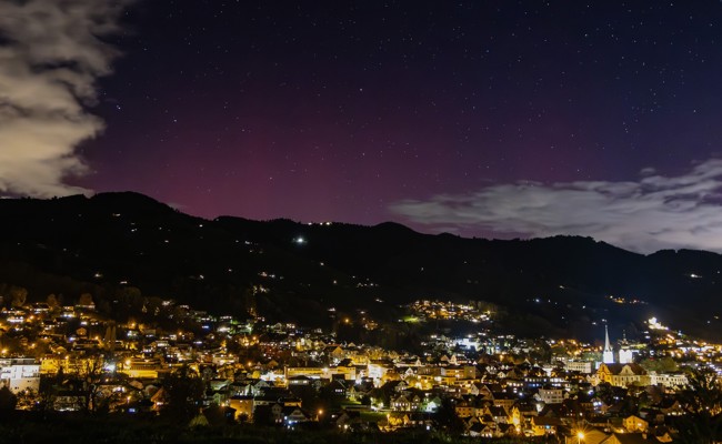 Das Naturspektakel am Himmel war auch im Rheintal zu sehen