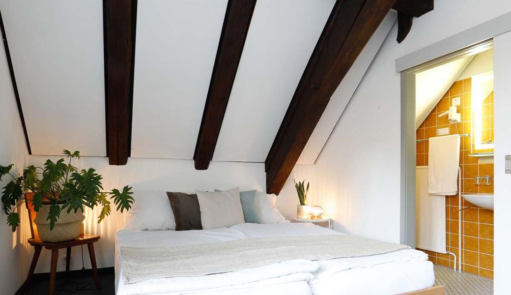 Rund die Hälfte der Zimmer ist bereit, die Gäste ab Mai in Altstättens erstem Pop-up-Hotel willkommen zu heissen.