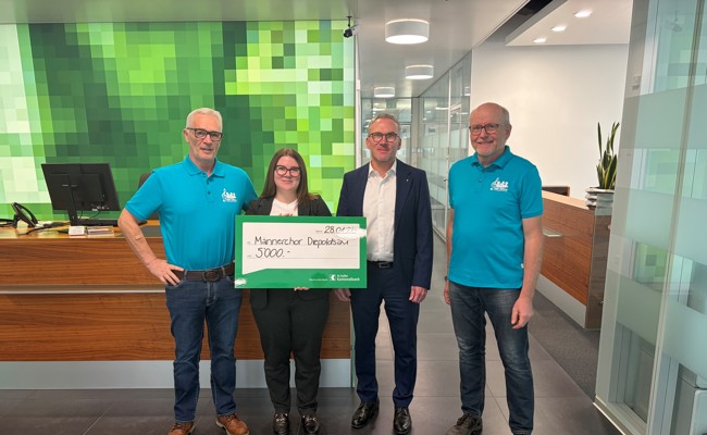 SGKB unterstützt das Jubiläum vom Männerchor