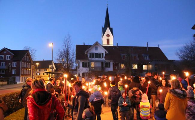 In Kriessern brannten nur die Fackeln