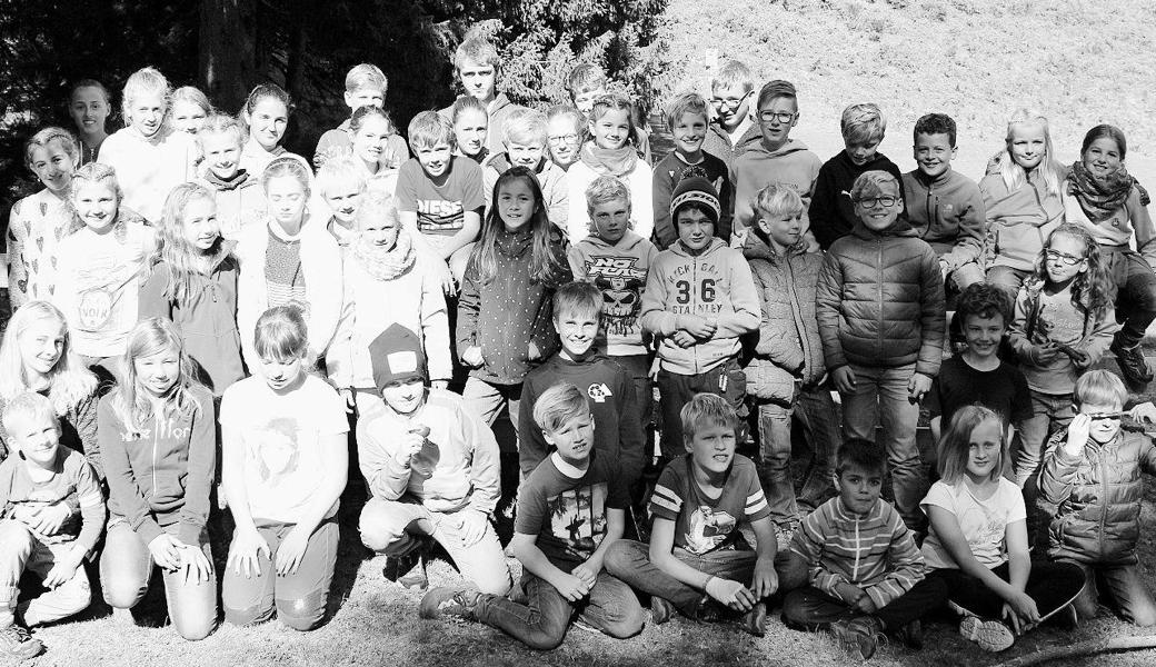 Die Jugischar des STV Kriessern im Lager. Bild: pd