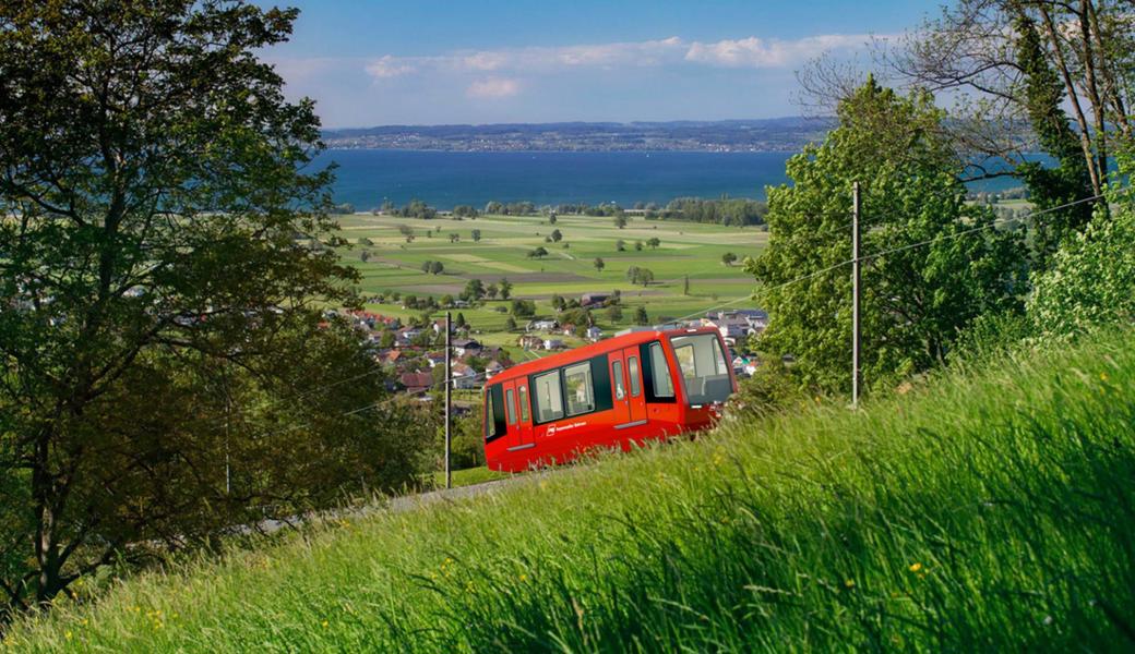 Eine Visualisierung der neuen Zahnradbahn.