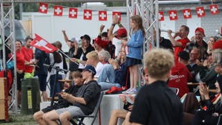 Jubel im Public Viewing nach dem Führungstreffer der Schweiz. Jubel im Public Viewing nach dem Führungstreffer der Schweiz.
