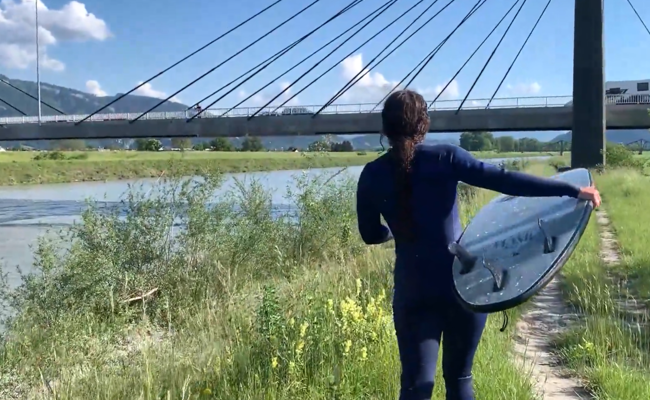 Aloha - der neue Surferspot befindet sich in Diepoldsau