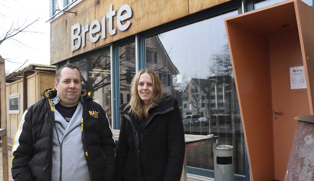 Simon Walt (Pächter) und Tatjana Locher (Geschäftsführerin) wollen im Frühling den Betrieb in der «Breite» aufnehmen. 